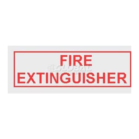Activar Construction Products Group Horizontal Decal Fire Extinguisher Lettering On Clear Film, Red LDHRFE